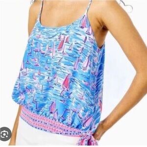 Lilly Pulitzer Ainsley Top, boatylicious, M